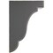 Ekena Millwork 3 1/2"W x 5"D x 7 1/2"H Bedford Wood Vintage Decor Bracket, Black BKTWD04X05X08BEBL - alternate 2